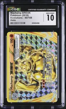Pokemon Machamp BREAK (2016) Evolutions 60/108 CGC 10 - Image 1