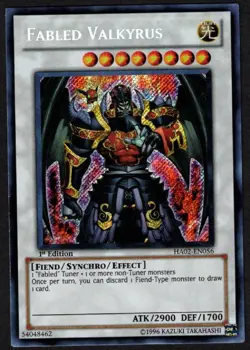 Yugioh Fabled Valkyrus HA02-EN056 Secret Rare 1st - NM - Image 1
