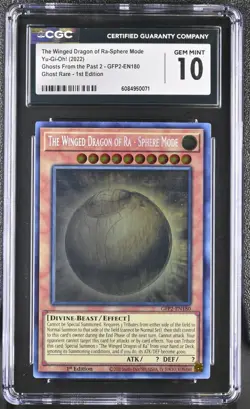 Yugioh CGC 10 The Winged Dragon of Ra-Sphere Mode GFP2-EN18 Ghost Rare 1st *0071 - Image 1