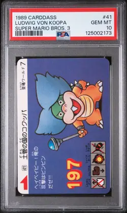 1989 CARDDASS SUPER MARIO BROS. 3 #41 LUDWIG VON KOOPA PSA 10 - Image 1