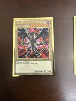 Yu-Gi-Oh Red-Eyes Black Dragon MGED-EN003 Premium Gold Rare 1st Edition Alt Art - Image 1