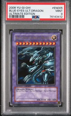 Blue Eyes Ultimate Dragon JMP-EN005 Ultimate Edition PSA 9 MINT 2006 Yu-Gi-Oh - Image 1