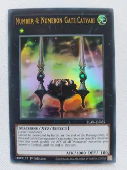 YUGIOH TCG - Number 4: Numeron Gate Catvari BLAR-EN025 - Image 1