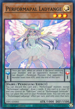 Yugioh TCG Dimension Force - Performapal Ladyange DIFO-EN002 - Image 1