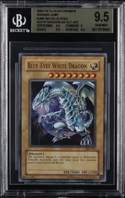 2002 YU-GI-OH! SHONEN JUMP PROMO #001 BLUE-EYES WHITE DRAGON BGS 9.5 - Image 1