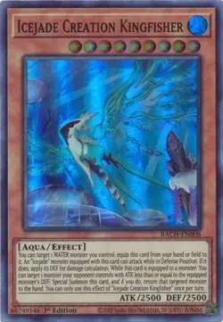 YUGIOH TCG Battle of Chaos - Icejade Creation Kingfisher BACH-EN008 - Image 1