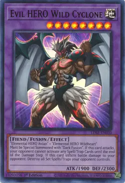YUGIOH TCG Legendary Duelist S3 - Evil Hero Wild Cyclone LDS3-EN030 - Image 1