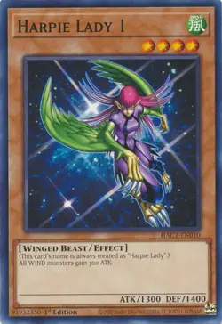 YUGIOH TCG Hidden Arsenal Chapter 1 - Harpie Lady 1 HAC1-EN010 - Image 1