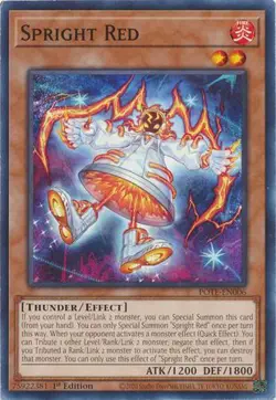 YUGIOH TCG Power of the Elements - Spright Red POTE-EN006 - Image 1