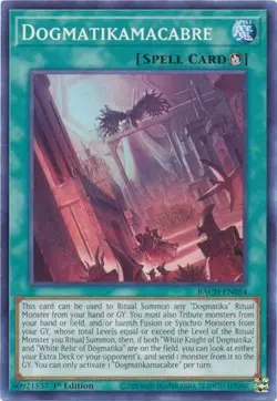 YUGIOH TCG Battle of Chaos - Dogmatikamacabre BACH-EN054 - Image 1