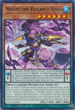 YUGIOH TCG Tactical Masters - Nazuki the Vaylantz Ninja TAMA-EN003 - Image 1