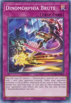 YUGIOH TCG Battle of Chaos - Dinomorphia Brute BACH-EN070 - Image 1