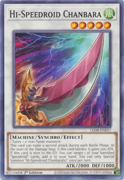 YUGIOH TCG Synchro Storm - Hi-Speedroid Chanbara LED8-EN017 - Image 1