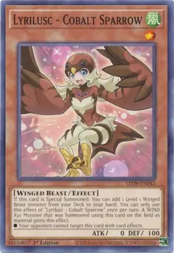 YUGIOH TCG Synchro Storm - Lyrilusc - Cobalt Sparrow LED8-EN042 - Image 1