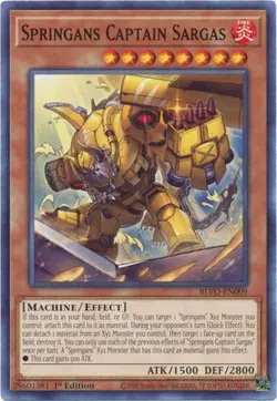 YUGIOH TCG Blazing Vortex - Springans Captain Sargas BLVO-EN009 - Image 1
