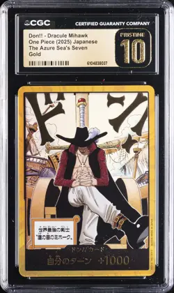 2025 ONE PIECE JAPANESE DON!! DRACULE MIHAWK CGC 10 PRISTINE - Image 1