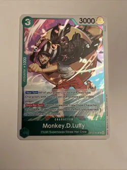 Monkey D. Luffy Rare (R) OP14-034 The Azure Sea's Seven English Foil - Image 1