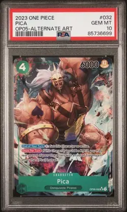 2023 ONE PIECE OP05-AWAKENING OF THE NEW ERA ALTERNATE ART #032 PICA PSA 10 - Image 1