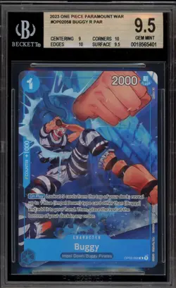 One Piece CCG Buggy Paramount War OP02-058 BGS 9.5 - Image 1