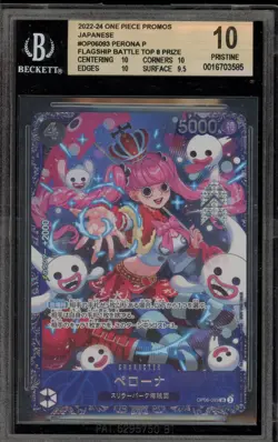 One Piece CCG Perona Flagship Battle Top 8 Prize Japanese Promo OP06-093 BGS 10 - Image 1