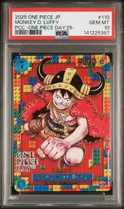 2025 ONE PIECE JPN PREM CARD COLL -ONE PIECE DAY'25- #110 MONKEY D. LUFFY PSA 10 - Image 1