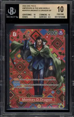 One Piece CCG Monkey.D.Dragon Emperors in the New World SP OP07-015 BGS 10 - Image 1