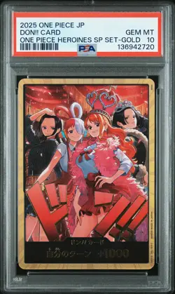 2025 ONE PIECE JAPANESE ONE PIECE HEROINES SPECIAL SET GOLD DON!! CARD PSA 10 - Image 1