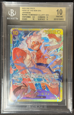 2023 One Piece Hero Of The New Era JPN OP05-119 Monkey D. Luffy SEC BGS 10 - Image 1