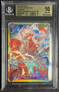 2023 One Piece Hero Of The New Era JPN OP05-119 Monkey D. Luffy SEC BGS 10 - Image 3