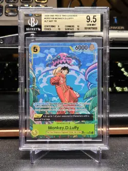 BGS 9.5 GEM MINT Monkey D Luffy Treasure Rare OP07-109 500 Years in the Future - Image 1