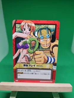 NM Nami Usopp H29 Carddass One Piece Hyper Battle Bandai Tcg Ccg 2001 Japan Cute - Image 1