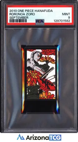 One Piece 2010 Roronoa Zoro September One Piece Hanafuda PSA 9 - Image 1