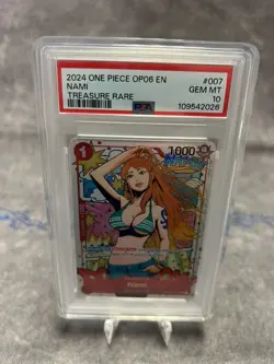 2024 ONE PIECE OP06-WINGS OF THE CAPTAIN TREASURE RARE #007 NAMI PSA 10 - Image 2