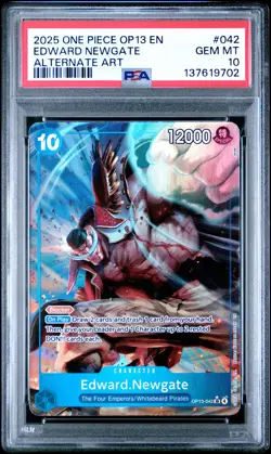 2025 ONE PIECE OP13-CARRYING ON HIS WILL ALTERNATE ART EDWARD NEWGATE PSA 10 - Image 1