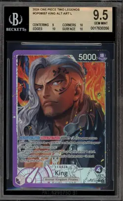 One Piece CCG King Two Legends Alternate Art OP08-059 BGS 9.5 - Image 1