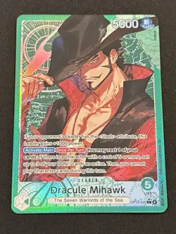 One Piece TCG OP14-020 Dracule Mihawk Leader Alt Art AA Card Game CCG English - Image 2