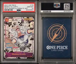 One Piece CCG Monkey.D.Luffy Manga Alternate Art OP05-119 PSA 10 Gem Mint - Image 3