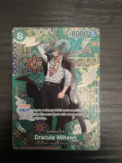 One Piece Dracule Mihawk - OP12-030 (SP) - The Azure Sea’s Seven (OP14) English - Image 1