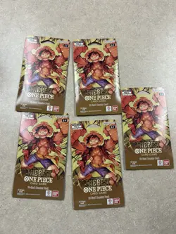 One Piece PRB-01 The Best Premium Sleeved Booster Packs Factory Sealed LOT OF 5 - Image 1