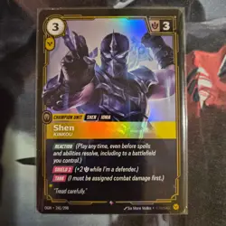 Foil Riftbound Shen Card Origins OGN 241/298 League Of Legends English - Image 1