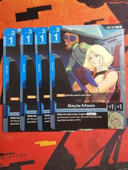 Gundam Card Game Sayla Mass GD01-087 R New Type Rising Playset 4X Foil - Image 1