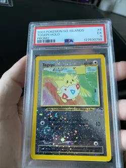 Pokemon Togepi Reverse Holo Card Southern Islands 4 Promo PSA 5 Perfect Swirl 🌀 - Image 2