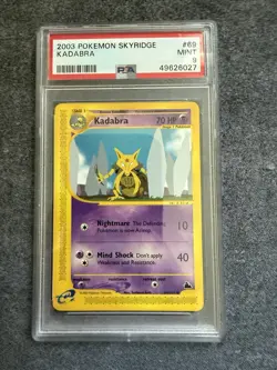 Pokemon TCG Kadabra Card 69/144 Skyridge 2003 WOTC PSA 9 - Image 1