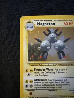 Holo Magneton 9/102 LP Rare 1999 Base Set Pokemon Card - Image 5