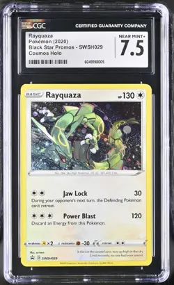 CGC 7.5 Rayquaza SWSH029 Cosmos Holo Black Star Promo English Pokemon Card 2020 - Image 1