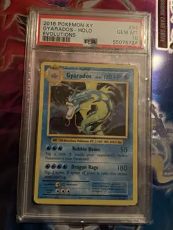 Pokemon TCG Gyarados Holo Card 34/108 Rare XY Evolutions 2016 PSA 10 - Image 1