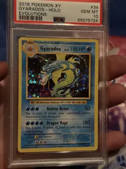 Pokemon TCG Gyarados Holo Card 34/108 Rare XY Evolutions 2016 PSA 10 - Image 2