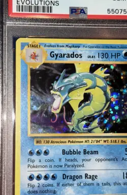 Pokemon TCG Gyarados Holo Card 34/108 Rare XY Evolutions 2016 PSA 10 - Image 5