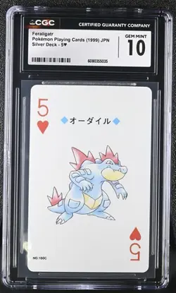 Feraligator Pokemon Playing Cards 1999 Japanese CGC 10 - Image 1