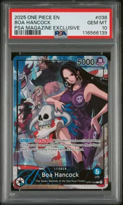 Boa Hancock (2025 PSA Magazine Promo) OP07-038 One Piece Promo Cards Foil PSA 10 - Image 1